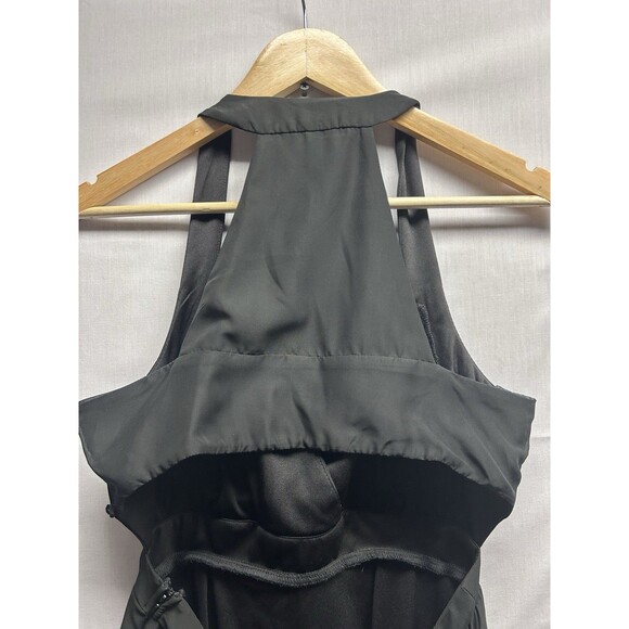 Studio Y Women’s 7/8 Maurice’s Black Halter Sheer Slip Dress Open Back NWT *flaw - Picture 8 of 9